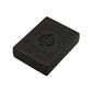 Black embossed magic card box lid with spade emblem and “PLAYING CARDS” label
