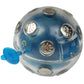Blue transparent shock power ball with blue pull switch and metal button caps