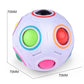 Magic Rainbow Ball Magic Cube Puzzle Cube, (White)