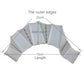 Silicone webbed hand flippers sizing diagram with width and length labels, size S