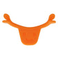 Orange smile maker tool, U-shape with two rounded handles and a small smile face