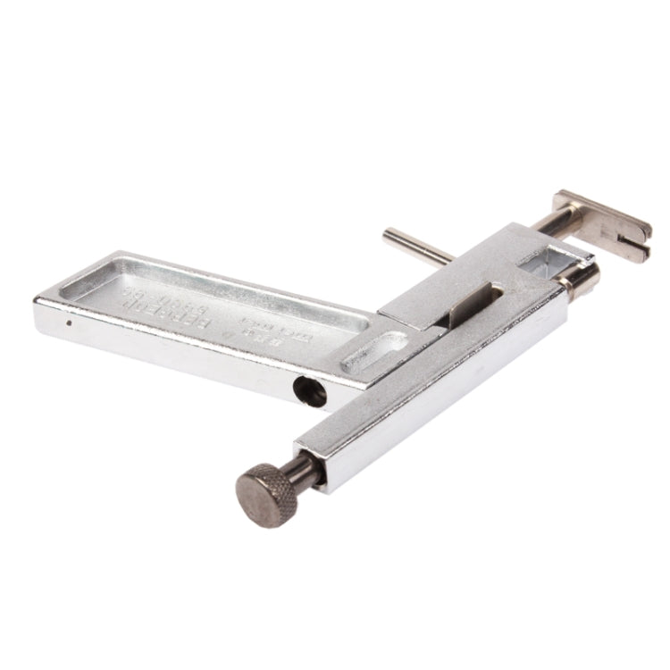 Metal ear piercing gun base plate with alignment slot and pins