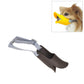 Silicone duck-mouth dog muzzle with gray strap, coffee brown