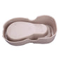 Detachable pet water dispenser base tray in beige with built-in dish