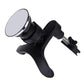 Rotatable universal phone holder with round suction-style base and adjustable arms