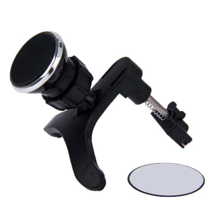 Rotatable universal phone holder kit with black mount, round base, and spare pad