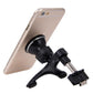 Rotatable universal phone holder attached to a phone with black cradle and pole