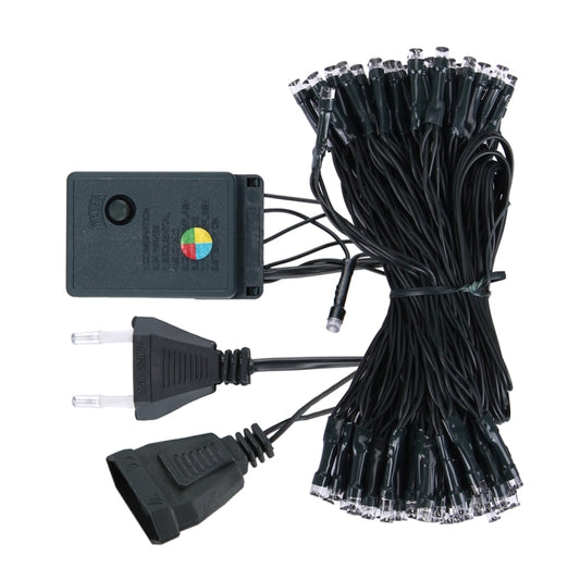 LED light controller and power adapters with plug ends and bundled black wires