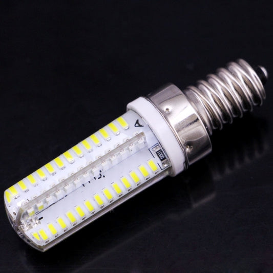 E14 LED bulb, clear tube with 3014 SMD light strips and chrome screw base