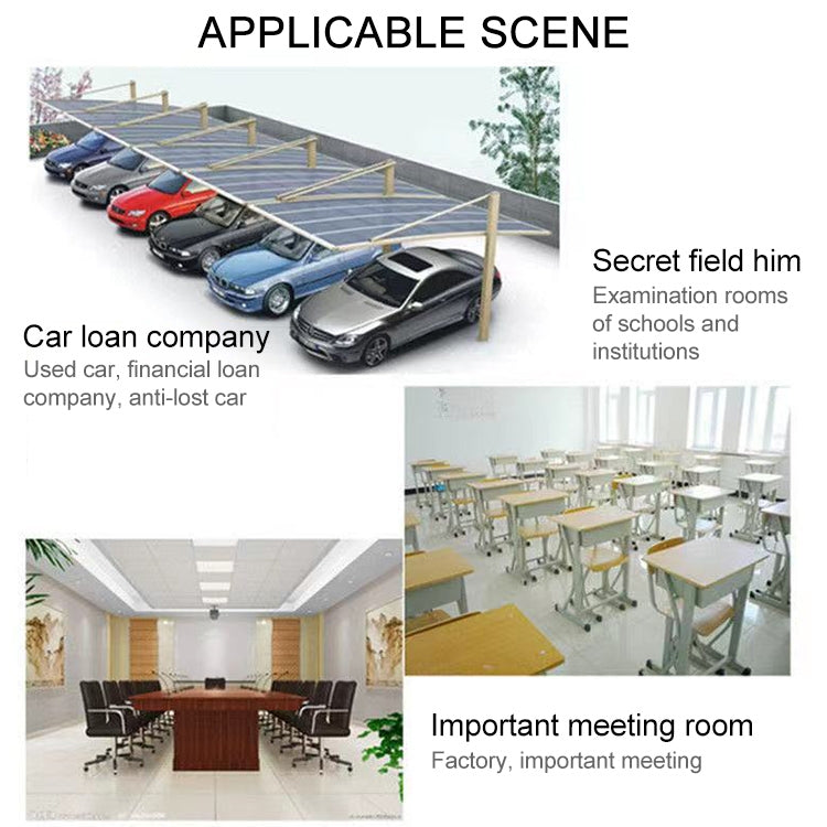 Signal jammer shown in applicable scenes for car parking and meeting rooms