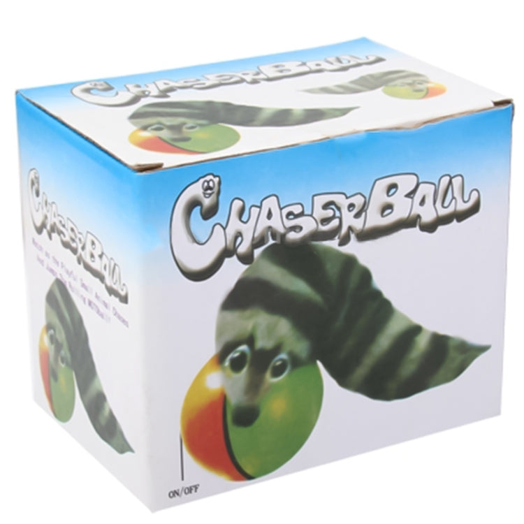 Small motorized rolling chaser ball toy retail box packaging