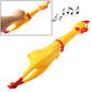 40 cm yellow squeeze chicken stress toy, red comb and beak