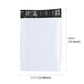 White padded shipping bag with black top edge, 32 x 43 cm size shown