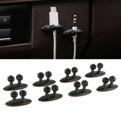 8 PCS DM-003 Car Cable Convenient Bundle Clip with Adhesive, DM-003(Black), DM-003(Beige)