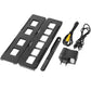 Film scanner accessories: negative holders, stylus tool, and power/cable set