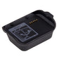 Black charging dock with R381 label and charging contact pins