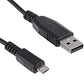 Black charging cable with USB-A plug and micro-USB connector