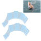 Light blue silicone webbed swimming glove fins with finger paddle panels