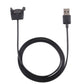 Black charging cable with USB-A plug and cradle connector
