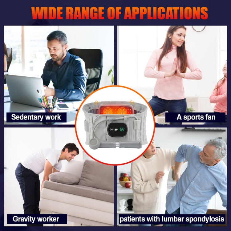 Rechargeable electric inflatable heating belt controller with LCD display