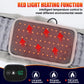 Close-up of inflatable belt heating panel with glowing red dot indicators