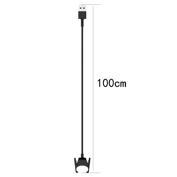 Black charging cable with USB plug and magnetic dock, 100cm length