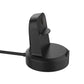 Black charging dock stand with side connector and looped cable