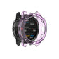 TPU watch case for Garmin Fenix 6S with purple translucent bezel cover