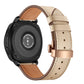 Leather watch strap with butterfly buckle, beige/apricot with rose gold-tone clasp