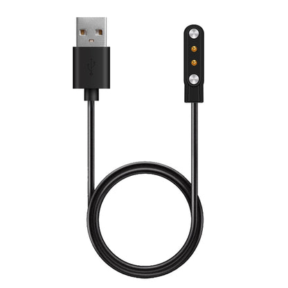 Magnetic watch charging cable with USB-A plug and snap-on charging module