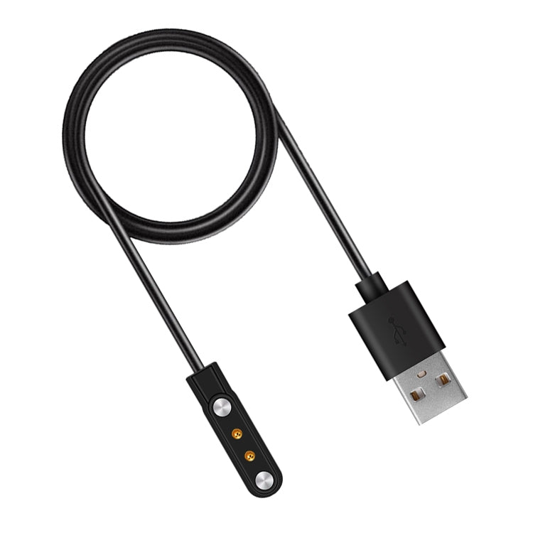 Magnetic charging cable with looped cord and USB-A connector