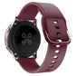 Wine red silicone smartwatch strap with metal buckle and punched adjustment holes