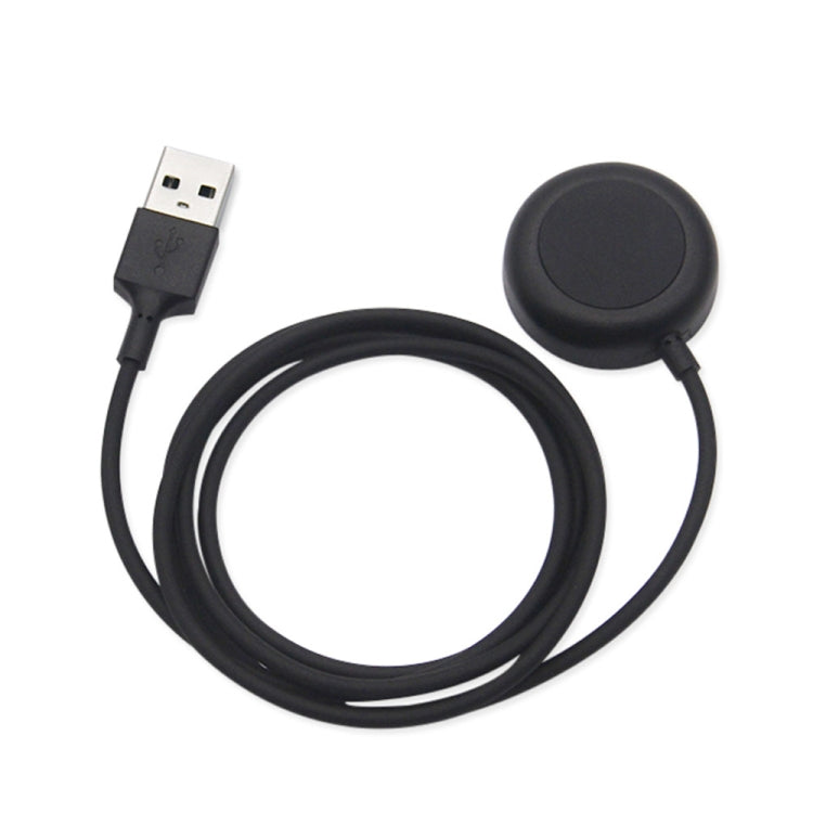 USB-A plug and black magnetic charging dock with coiled charging cable
