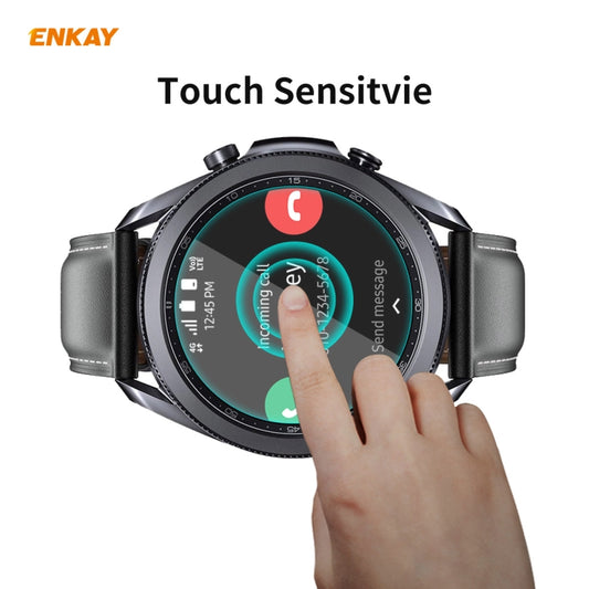 Curved-edge tempered glass screen protector on smartwatch screen with touch gesture