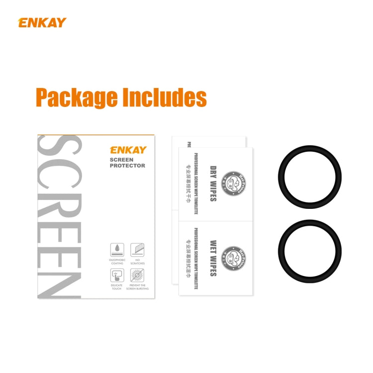 Package includes two watch screen protectors and two soft PC edge rings
