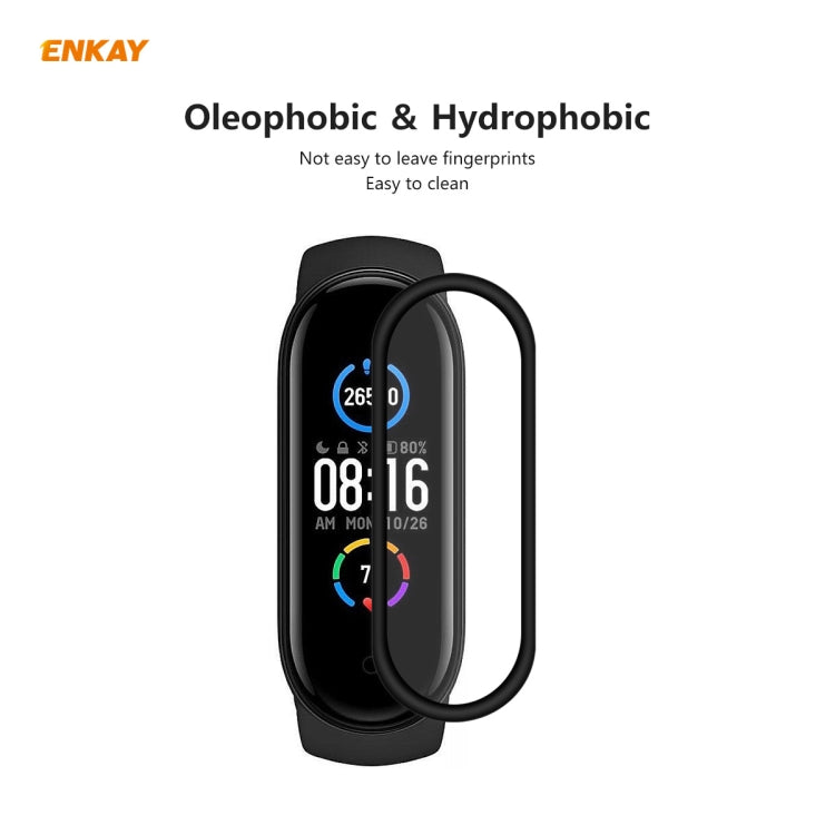 Full-screen smartwatch screen protector film with soft PC edge on fitness band