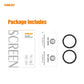 ENKAY screen protector package with two black ring films and sleeve cards