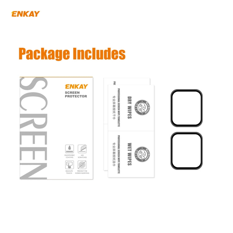 2-pack Apple Watch 44mm screen protector films on card packaging