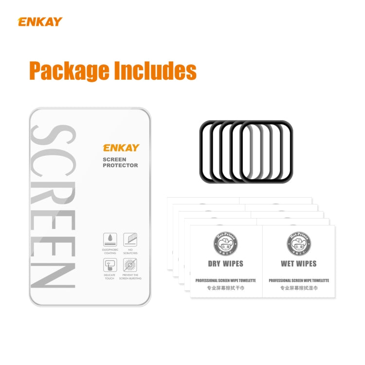 ENKAY 40mm screen protector kit with multiple films and cleaning wipes pack