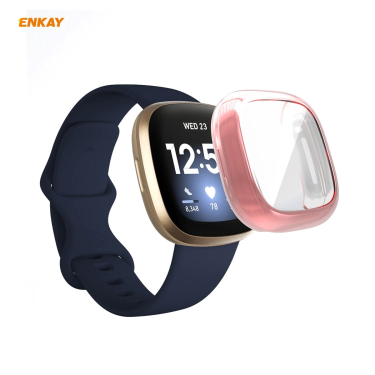 For Fitbit Versa 3 / Fitbit Sense ENKAY Hat-Prince ENK-AC8208 Full Coverage Electroplate TPU Soft Case