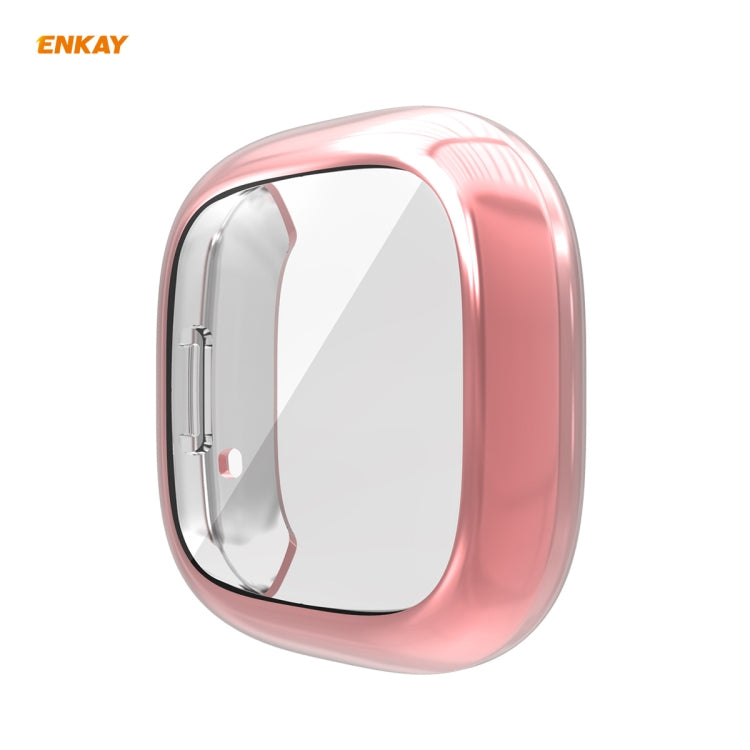 For Fitbit Versa 3 / Fitbit Sense ENKAY Hat-Prince ENK-AC8208 Full Coverage Electroplate TPU Soft Case