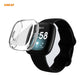 Fitbit smartwatch transparent TPU case with full screen coverage, clear protective shell