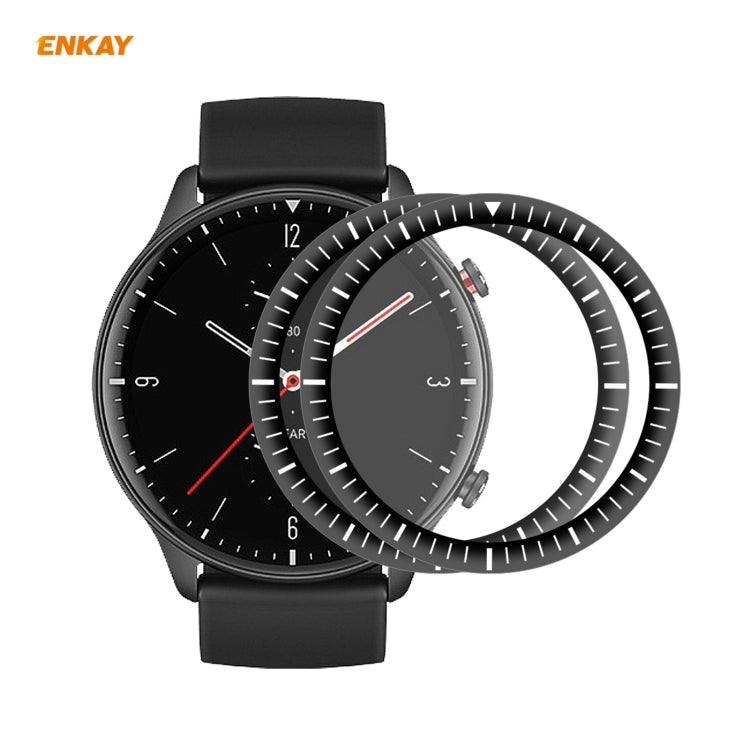 3D full-screen smartwatch screen protector film over black watch face