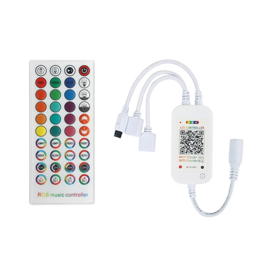 WiFi Smart 4 Pin RGB LED Strip Light Contoller APP Remote Voice Control Works with Alexa Echo, 5-24V, WiFi 40-keys Controller, WiFi 24-keys Controller