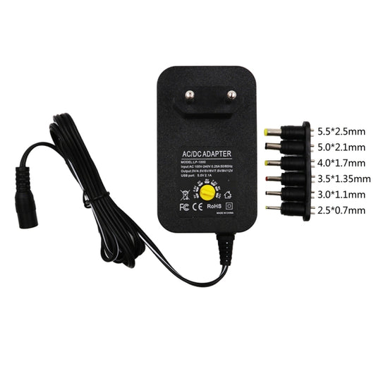 3V 4.5V 5V 6V 7.5V 9V 12V 2A 2.5A AC DC Adapter Adjustable Power Adapter Universal Charger Power Supply 30W, EU Plug, US Plug