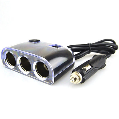 Car Cigarette Lighter Splitter Adapter 3 Socket Cigarette Lighter Splitter Dual USB Car Charger On/Off Switches 12V Car Splitter Adapter, 1505