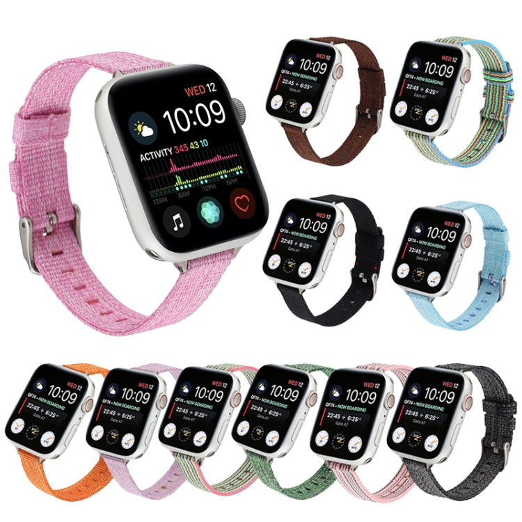 Woven canvas nylon watch bands, multicolor woven straps on smart watches