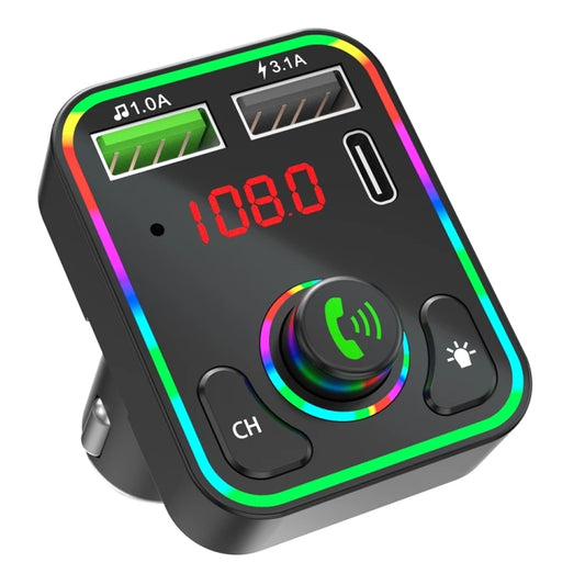 F3 Car FM Transmitter LED Backlight Receiver MP3 Player 3.1A USB Charger Dual USB Charger, F3