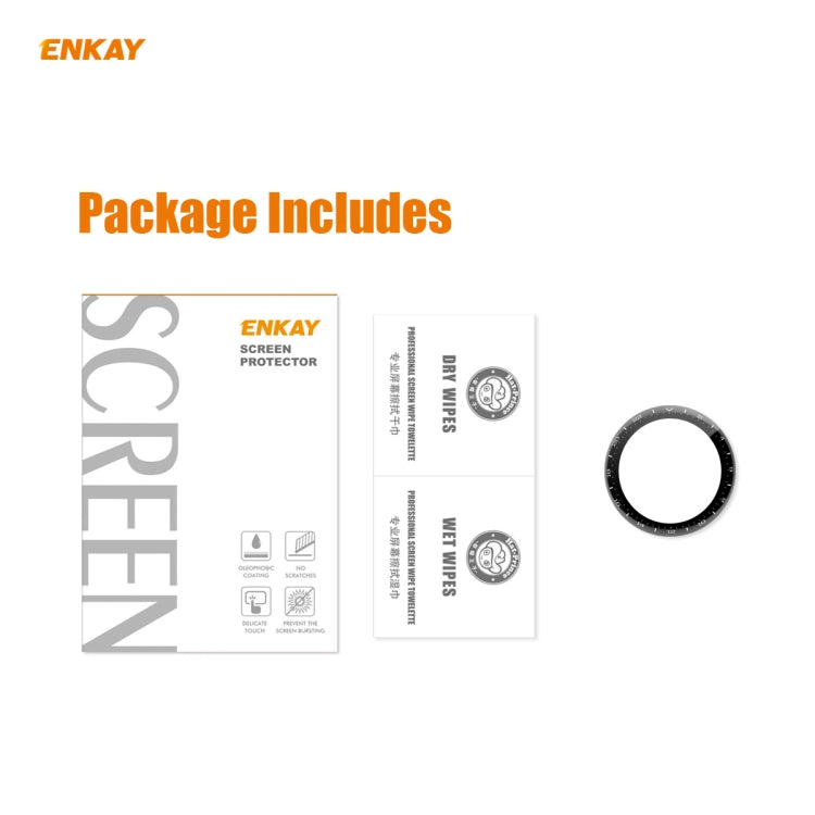 Screen protector film package includes labeled protector sheets and a circular accessory ring