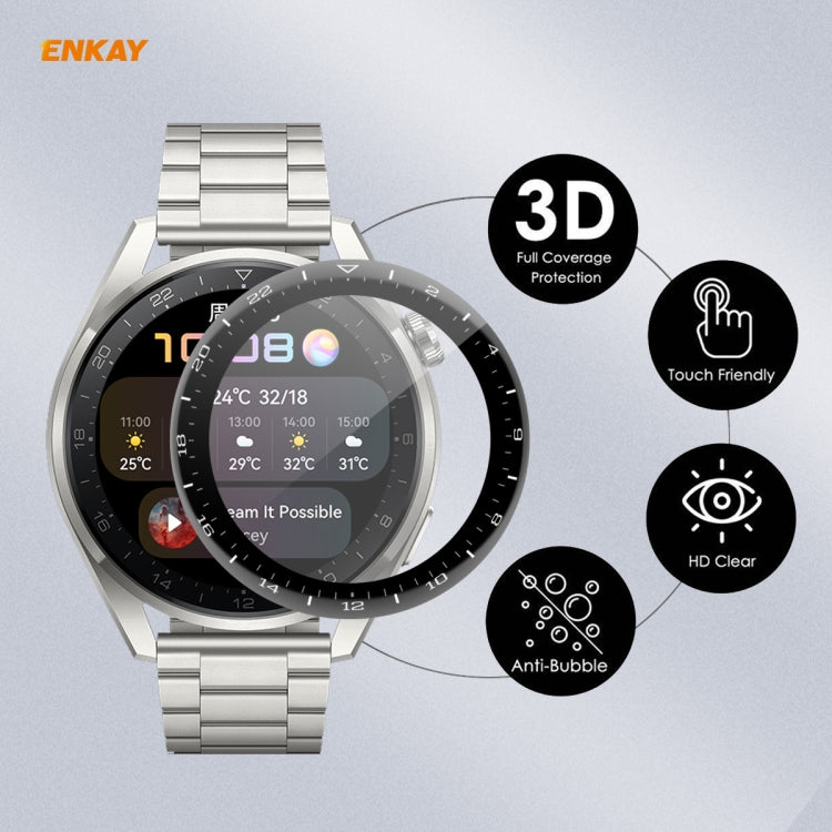 3D screen protector film for smartwatch with full coverage, touch-friendly, anti-bubble